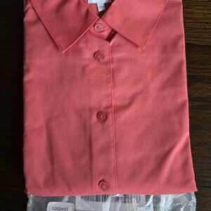 Foxcroft NWT Classic Blouse Wrinkle Free Size 20w Coral Fizz